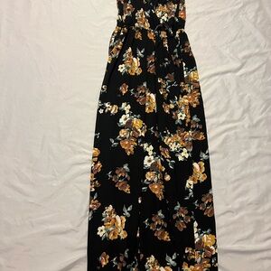 Floral Black Maxi Dress